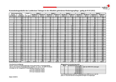 Kostentabelle bis Ende 2025